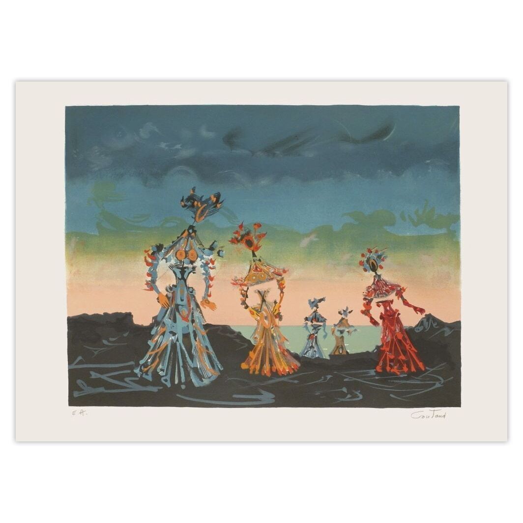 Lucien Coutaud Gesigneerde Lithografie Le Crépuscule 1970