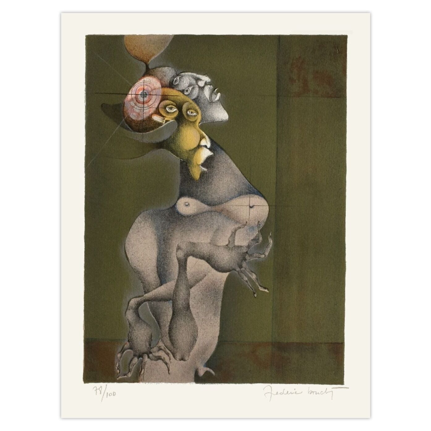 Frédéric Bouche Gesigneerde Litho Les Demoiselles II