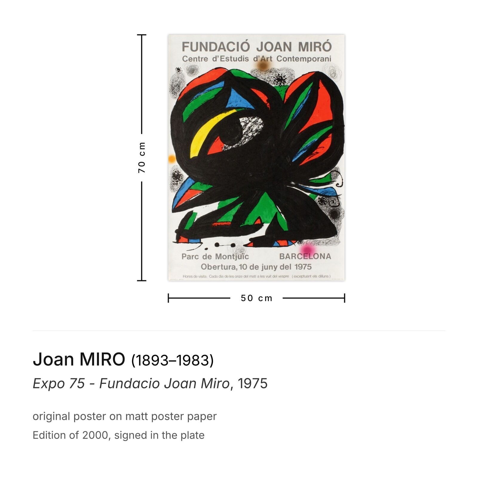 Joan Miro Poster Expo 75   Fundacio Joan Miro photo furniture