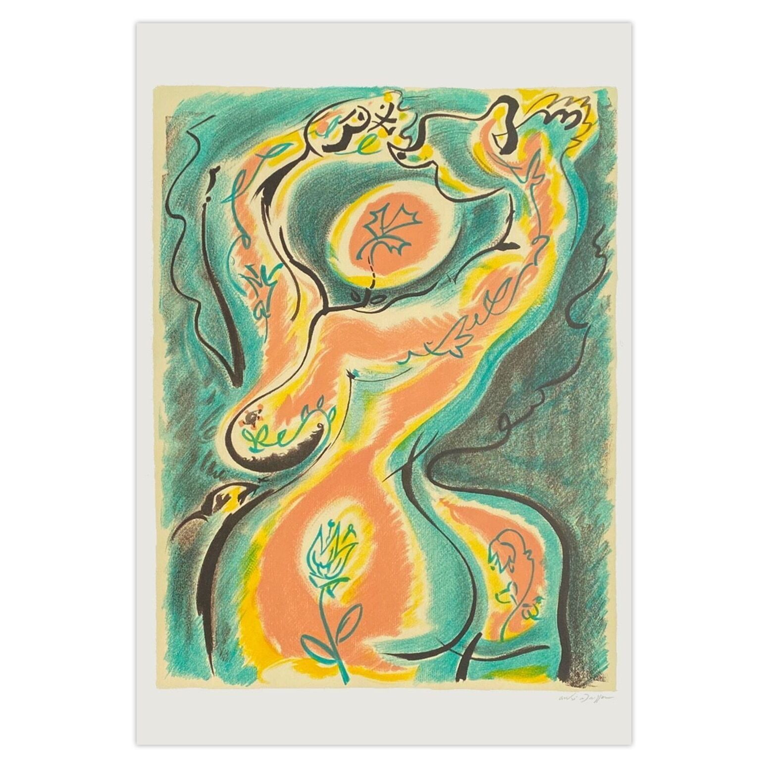 André Masson Signed Lithograph Nu 1975
