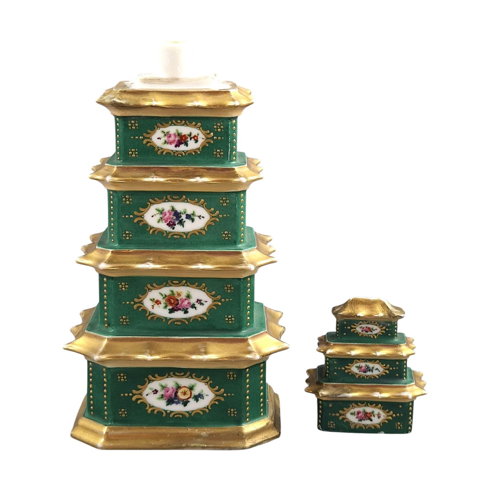 Jacob Petit Paris Pagoda Porseleinen Parfumfles Met Originele Stop, Ca.1835 1845 photo 1400.0