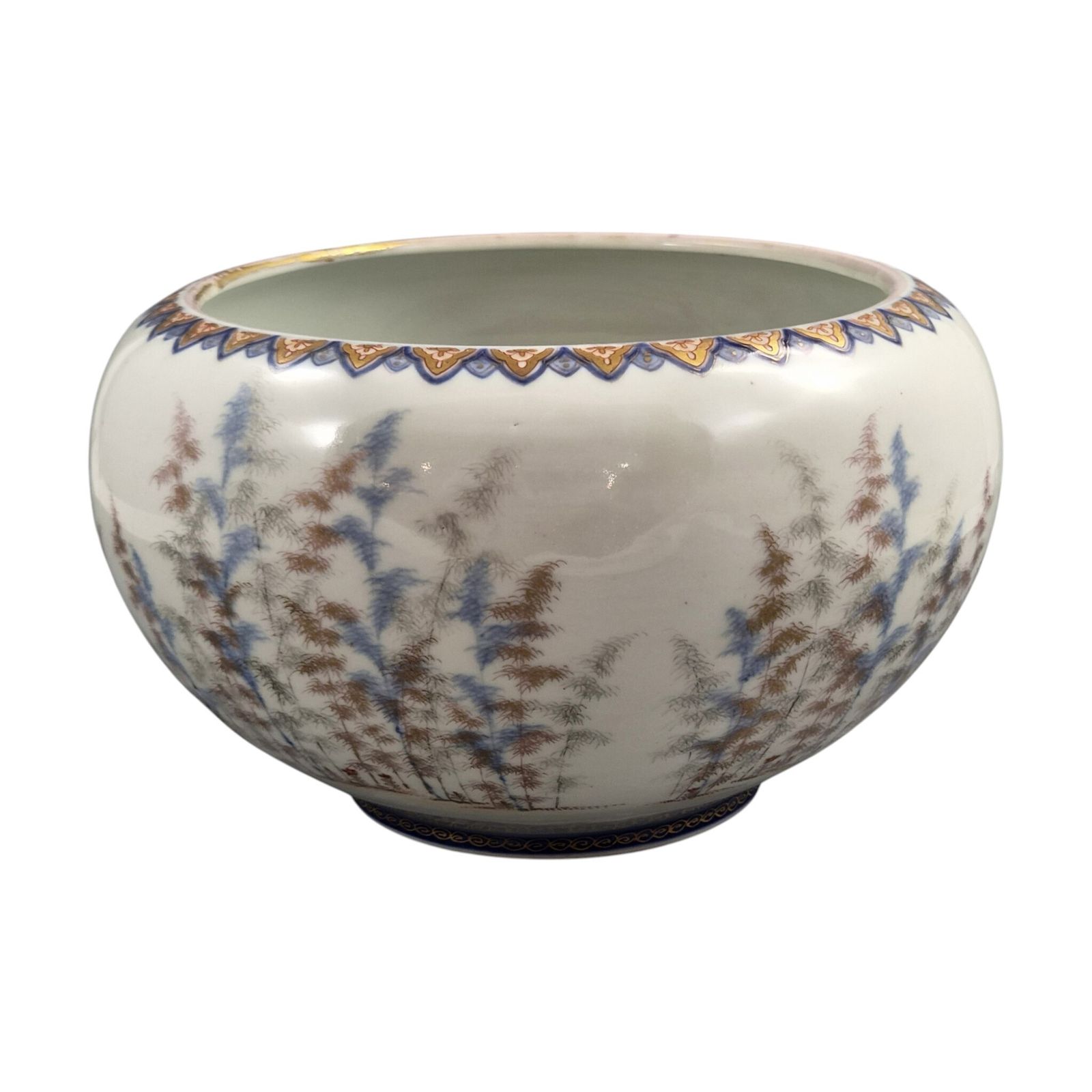 Grote Fukagawa porseleinen viskom met koi karpers, Japan, ca. 1894 photo Woonaccessoires