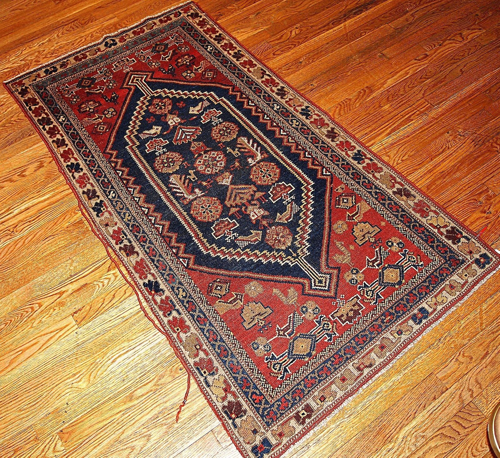 Tapis d'époque fait main, 97 cm x 180 cm (années 1920) photo buy