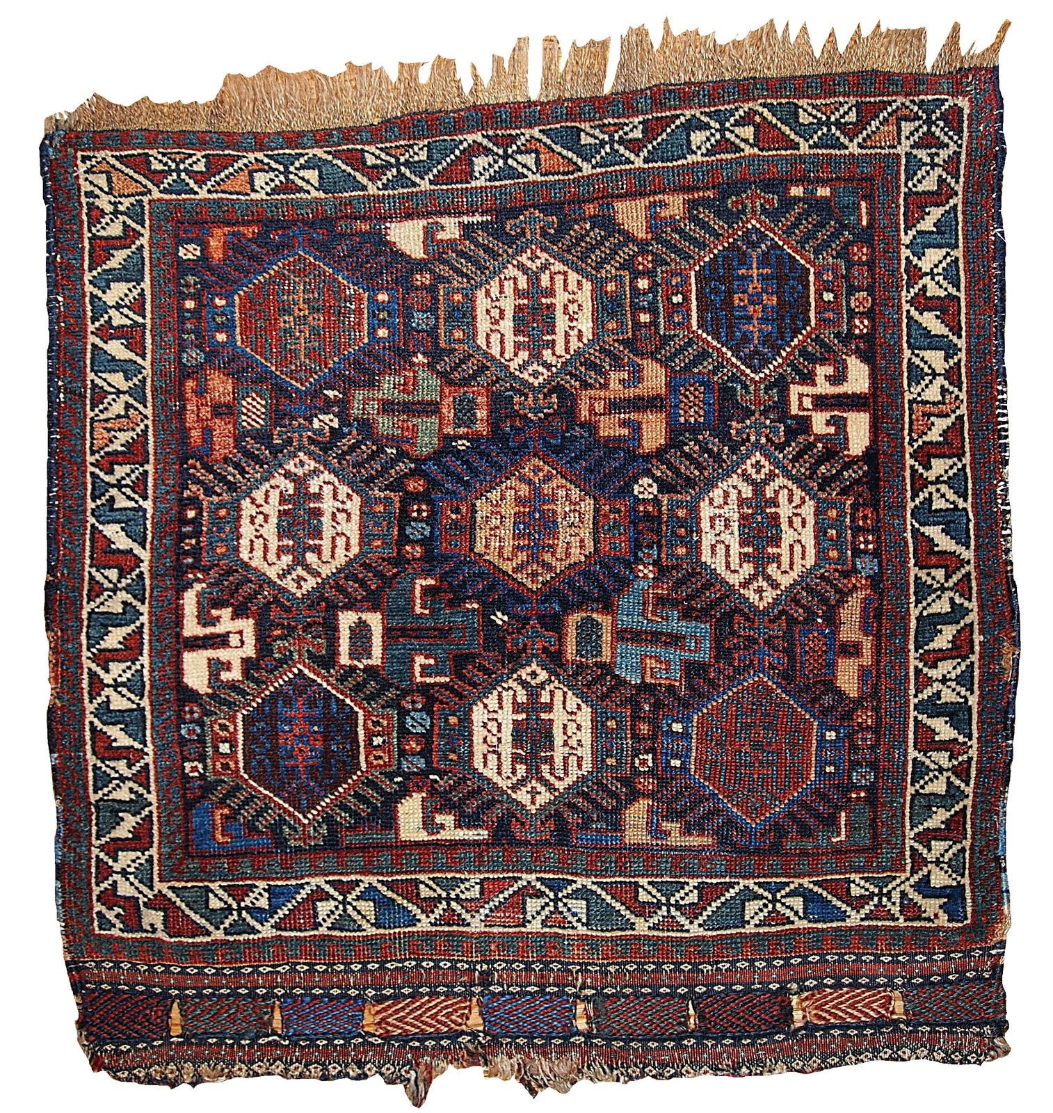 Handmade Antique Collectible Bag Face 58cm X 67cm 1880s