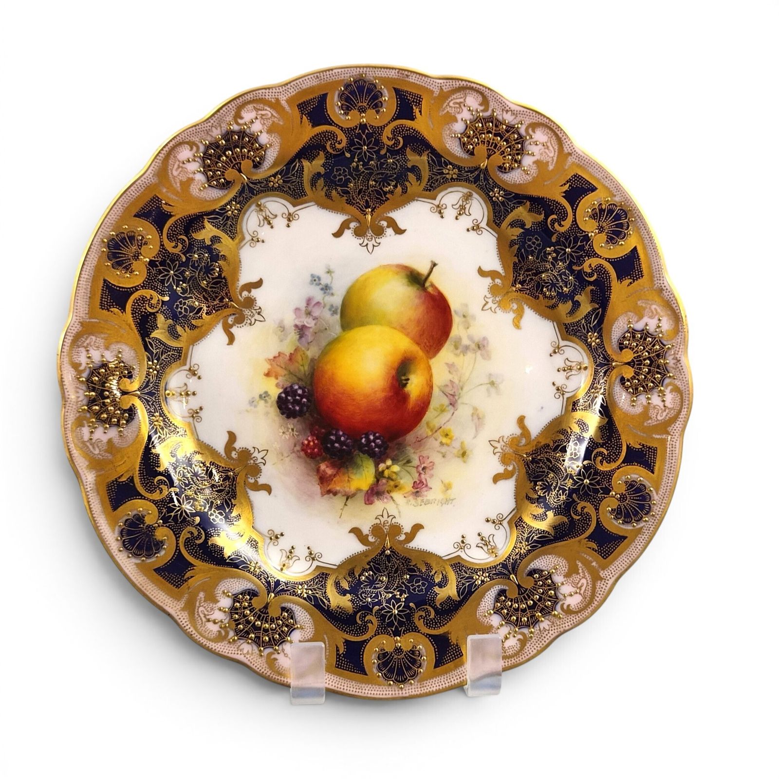 Royal Worcester Richard Sebright Painted Fruit Plate, 1936 photo furniture