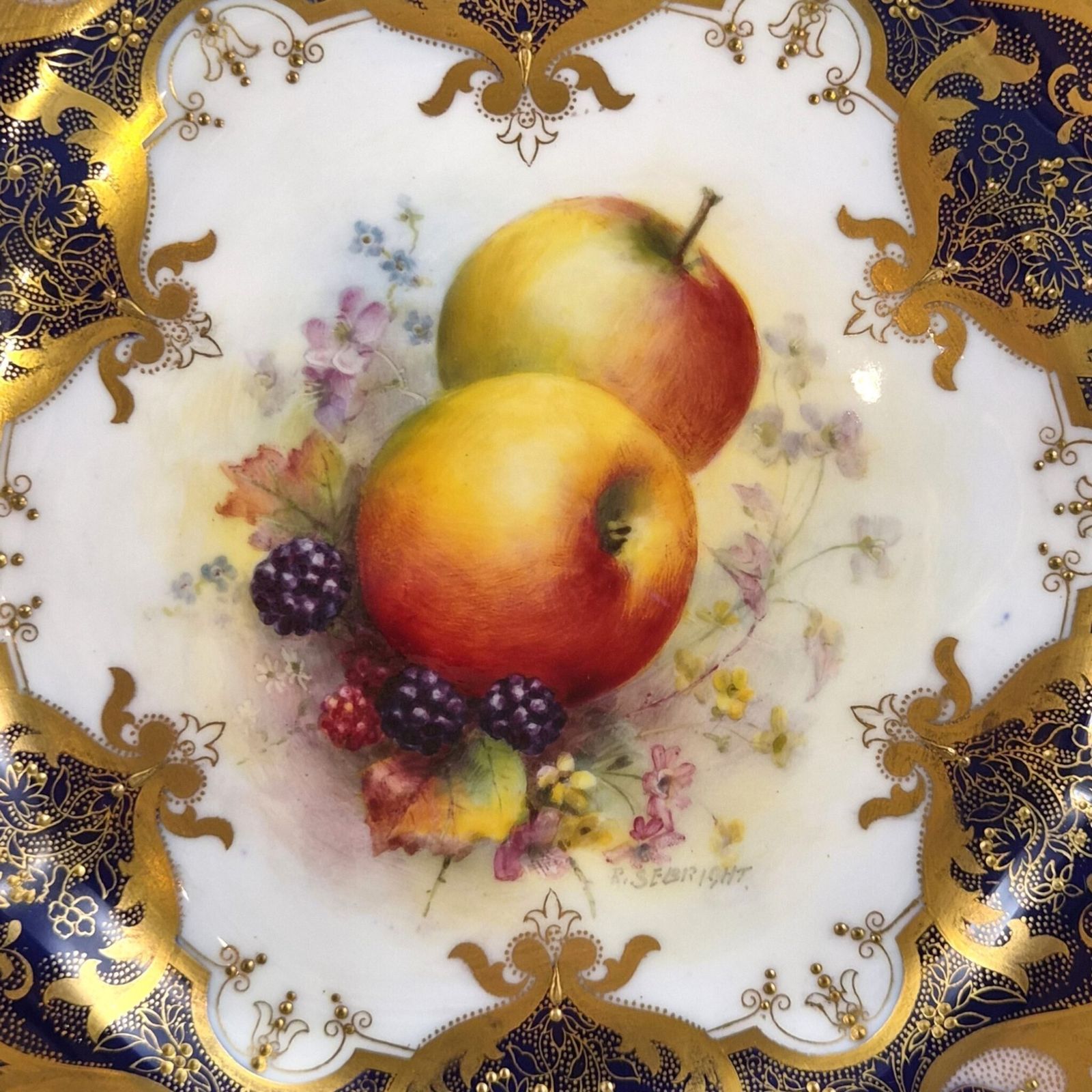 Royal Worcester Richard Sebright Painted Fruit Plate, 1936 photo Home Decor