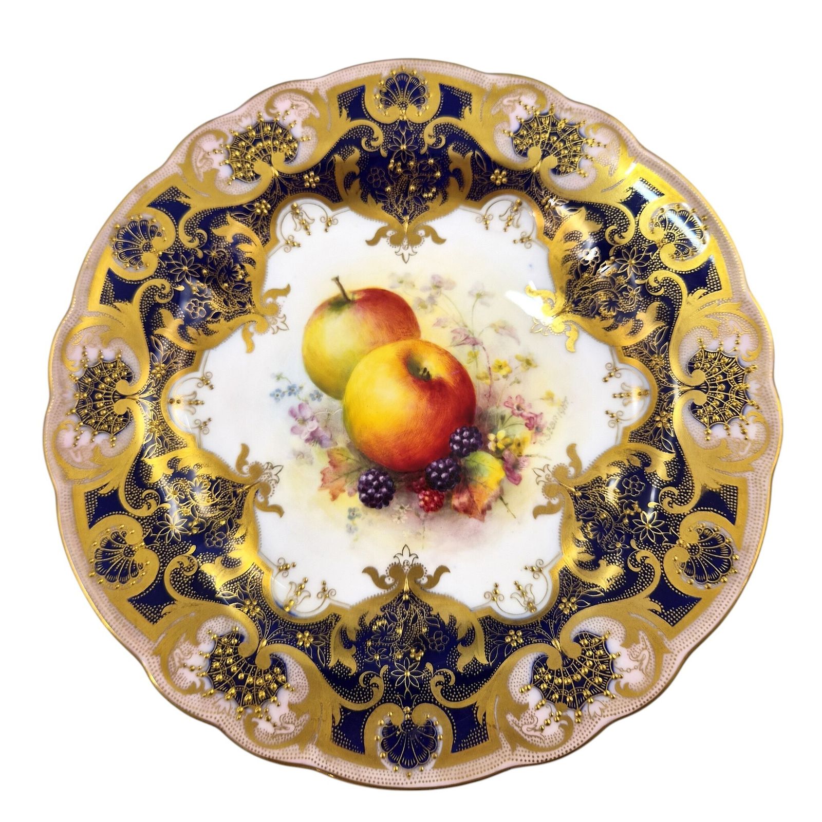 photo for sale Royal Worcester Richard Sebright Painted Fruit Plate, 1936