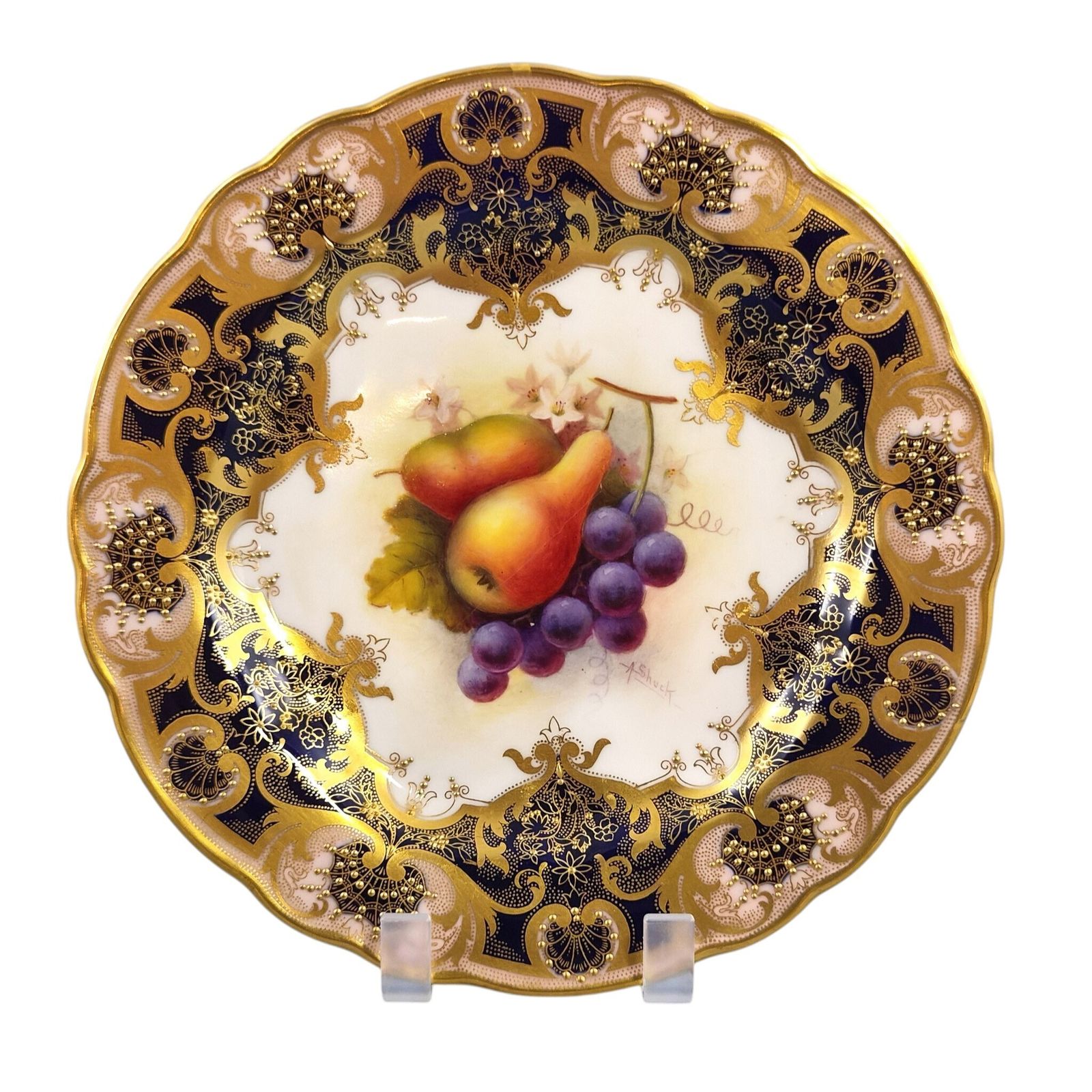 Royal Worcester Albert Shuck Geschilderd Fruitbord, 1928
