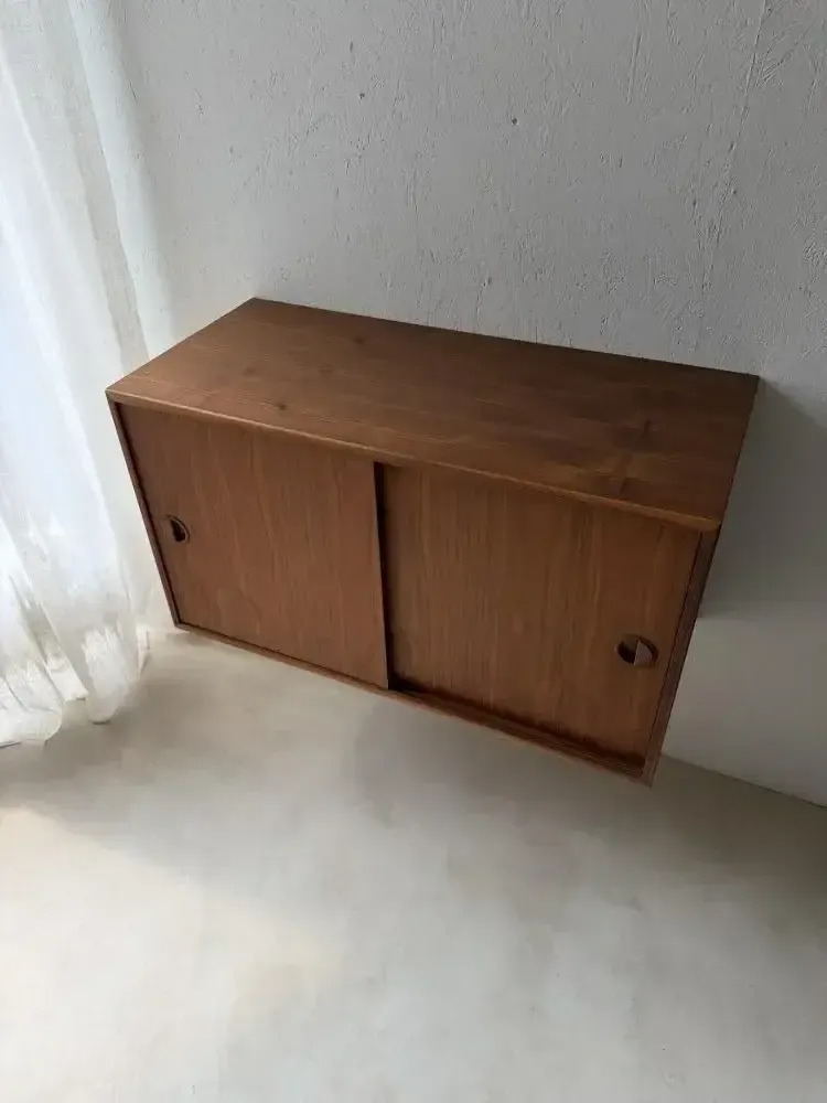 Deens teakhouten wanddressoir van HG Furniture, ca. jaren 1960 photo for sale
