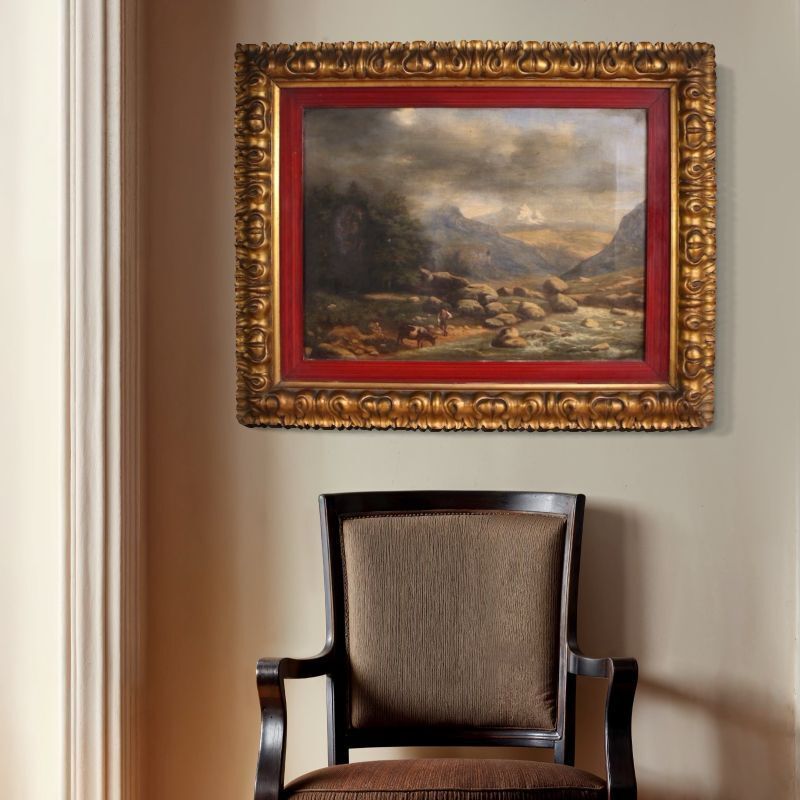 photo buy Italian Painting, Landscape Signed And Dated 1846