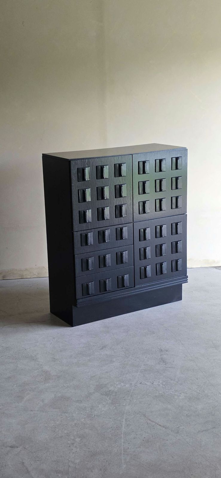 Black Belgian Brutalist Cupboard, 1970s