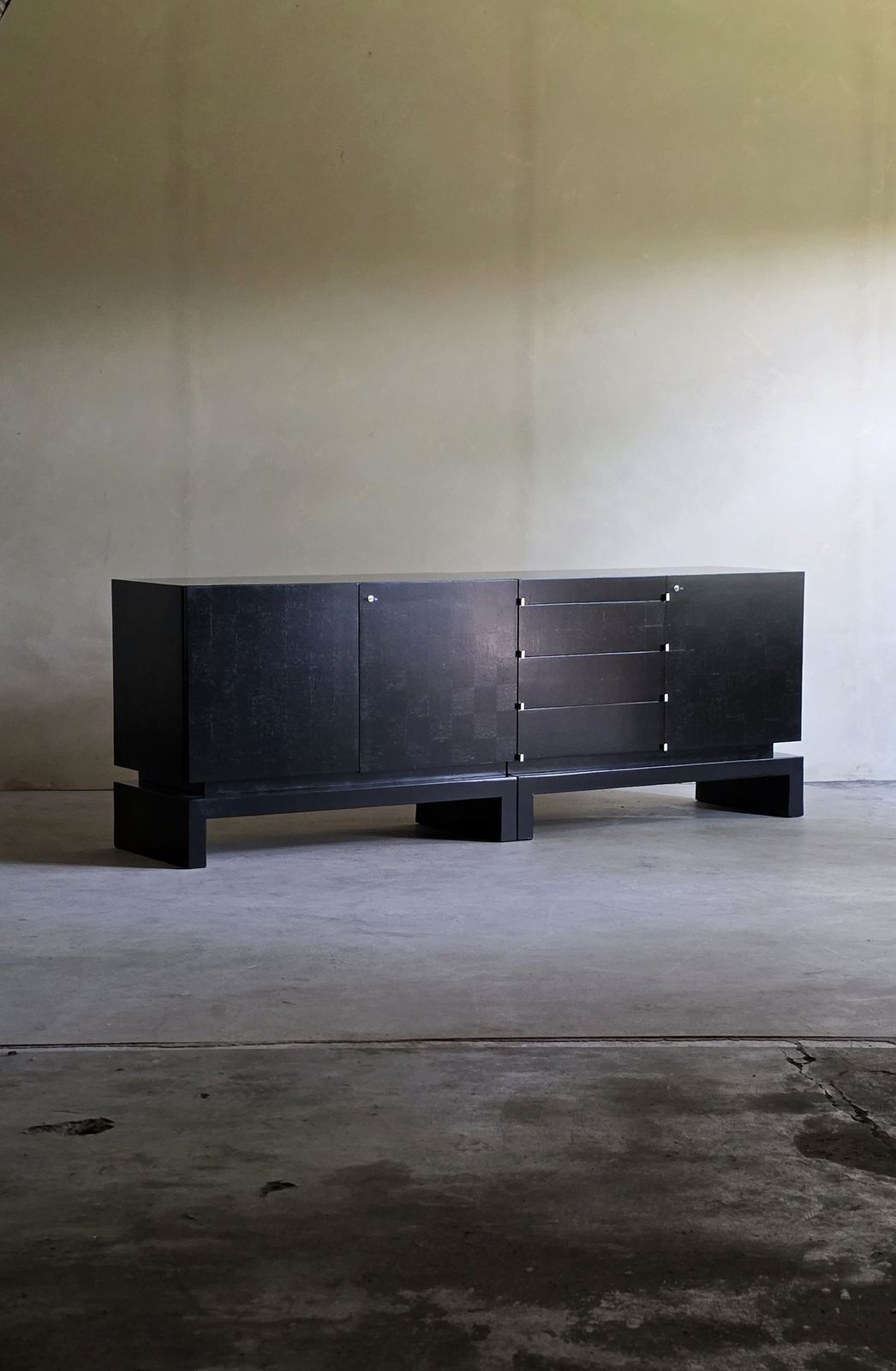 Enfilade Brutaliste « Atalanta » par J. Batenburg pour MI, années 1970