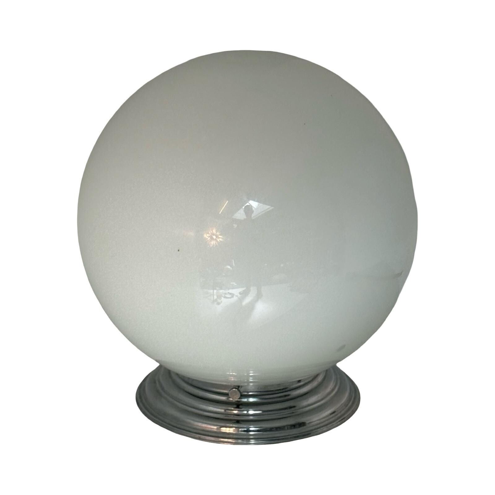 Art Deco – Toegeschreven aan Gispen – Plafondlamp met opaalglazuur en metalen montuur – XXL photo for sale