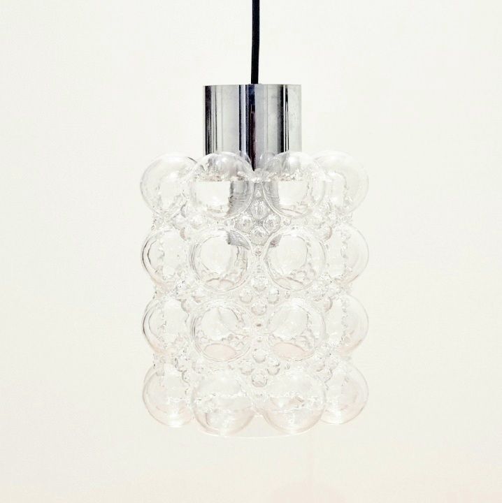 Paar Mid-Century Modern Bubble Glass Hanglampen van Helena Tynell voor Limburg, Duitsland, jaren 1960 photo furniture
