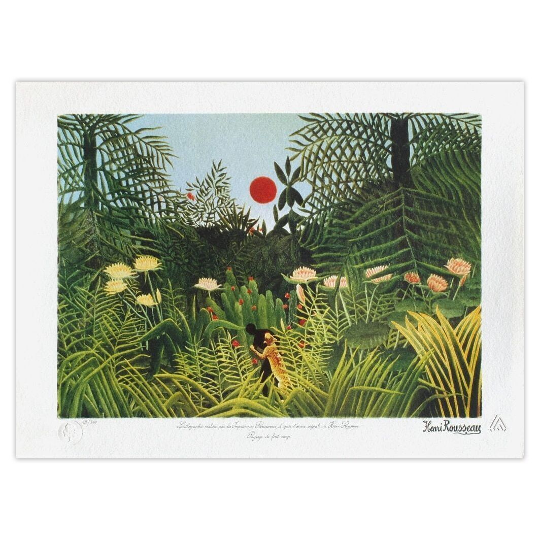 Le Douanier Rousseau Lithograph Paysage De La Forêt Vierge 1990