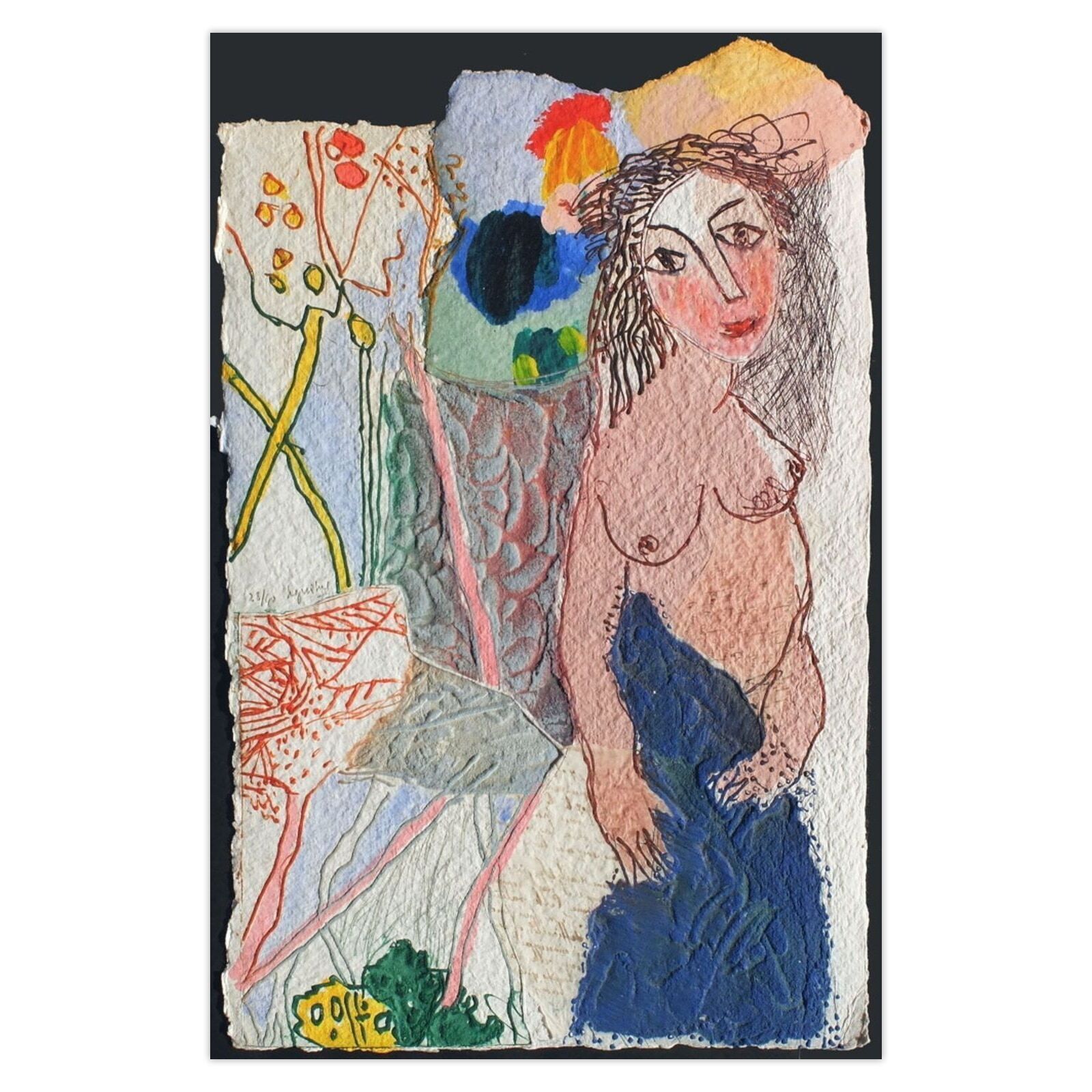 Henri Guibal Signed Carborundum Etching La Vie De B.X 2002