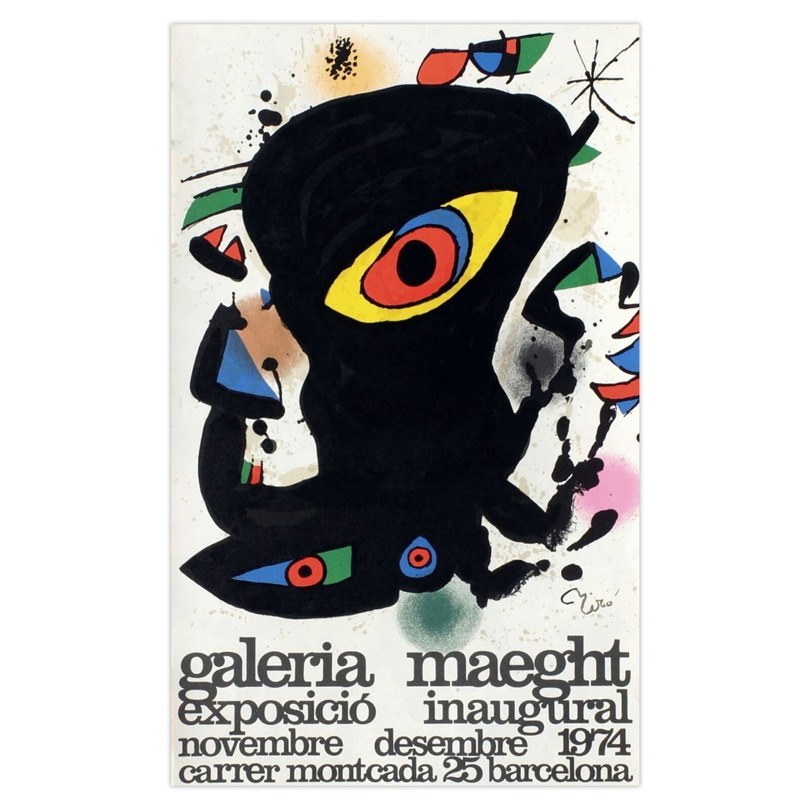 Joan Miro Poster Expo 74 Barcelona Inaugural Galeria Maeght