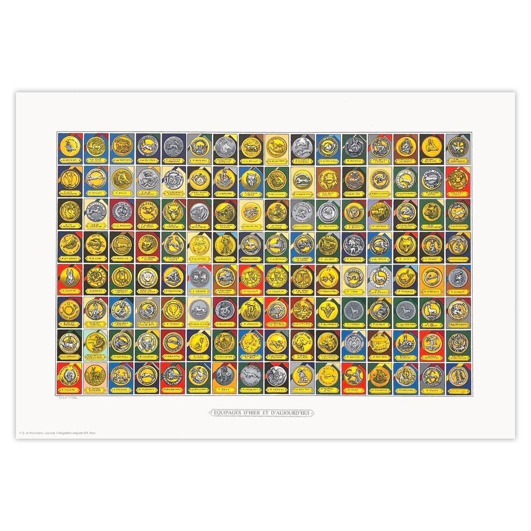 Didier De Martimprey Gesigneerde Lithografie Equipages D'hier Et D'aujourd'hui II 2000