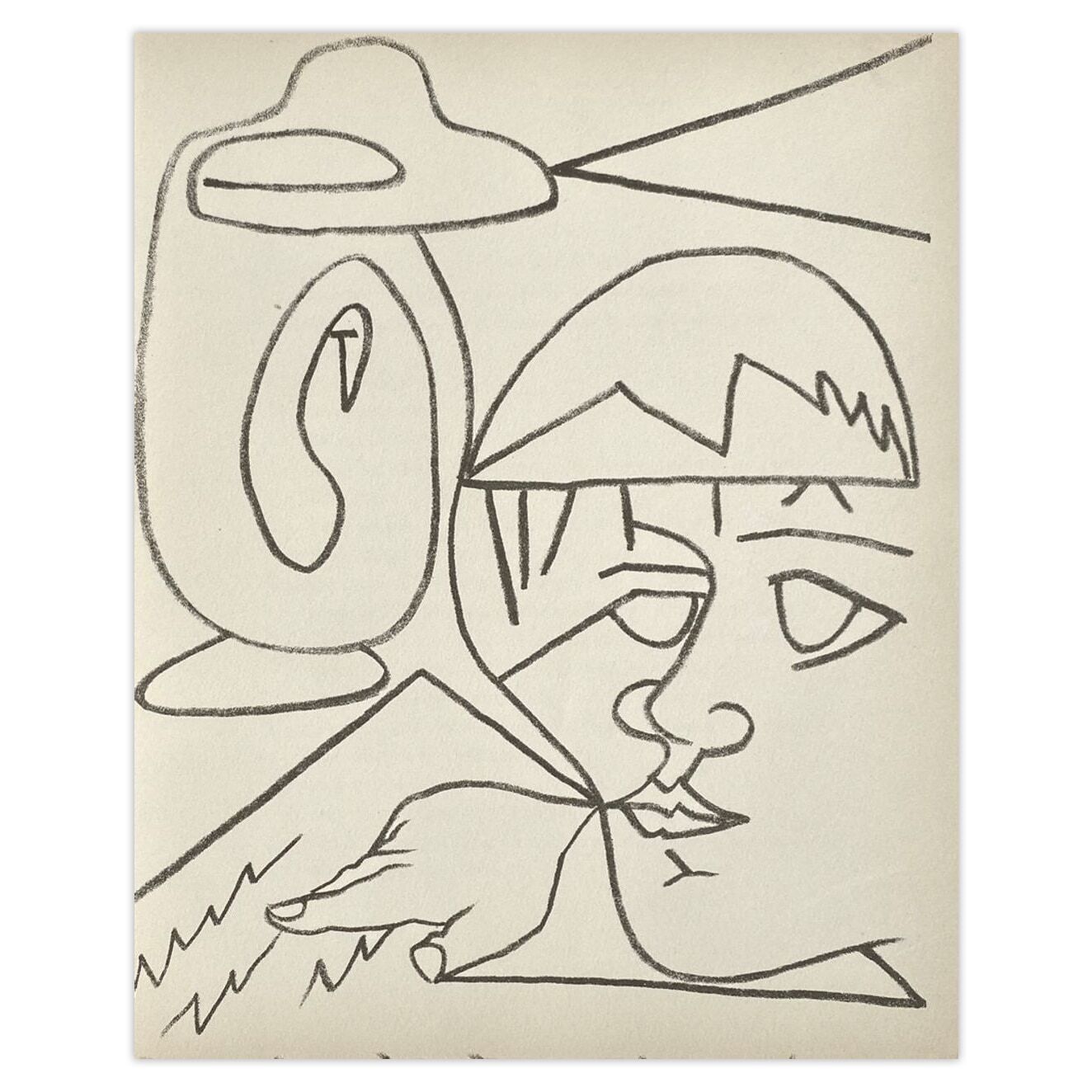 Françoise Gilot Lithografie Pages D'amour André Verdet 10 1951