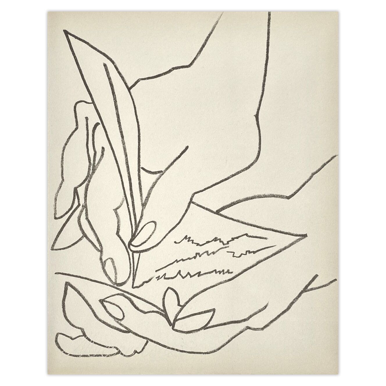 Françoise Gilot Lithografie Pages D'amour   André Verdet 02 1951