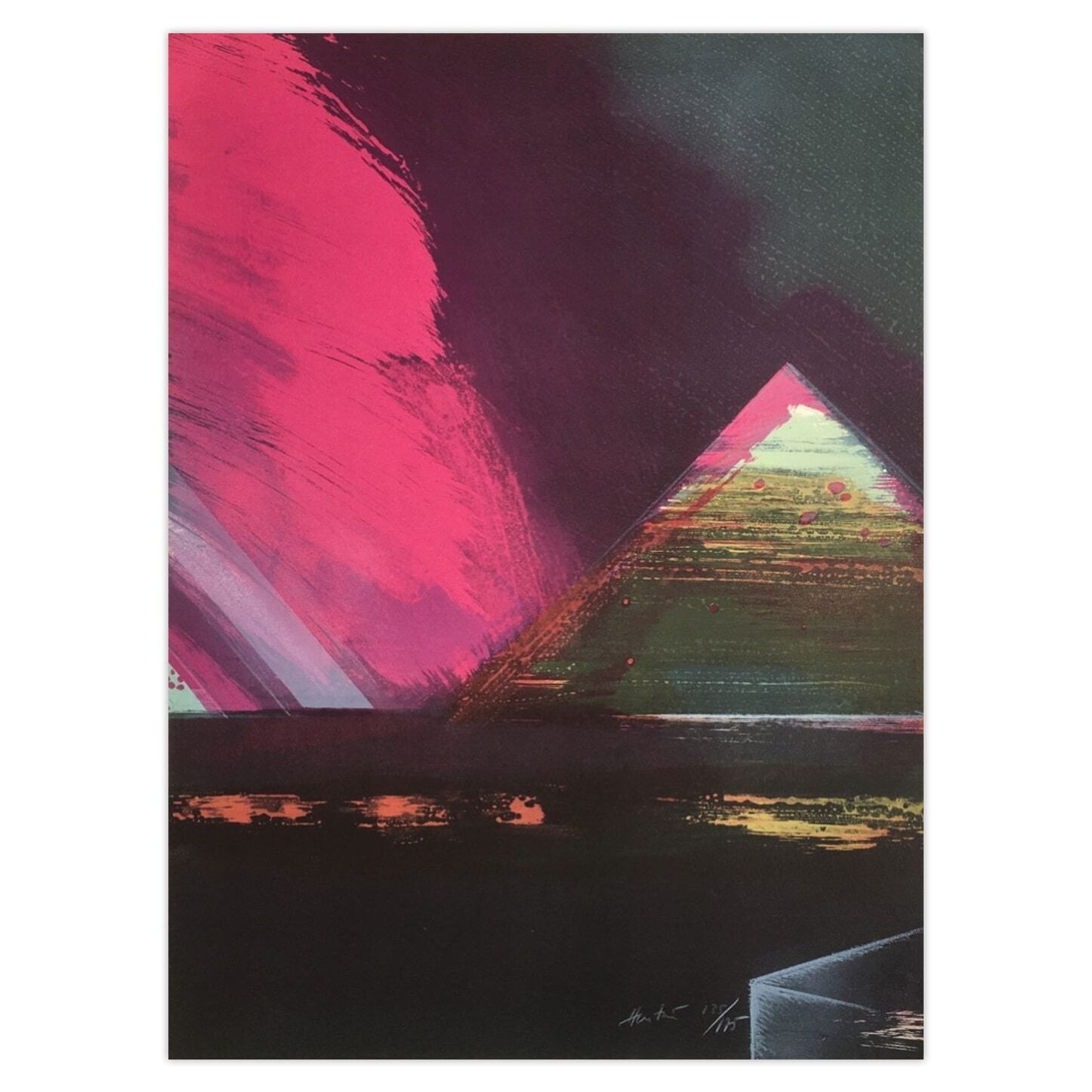 Claude Hastaire Signed Lithograph La Pyramide 1990