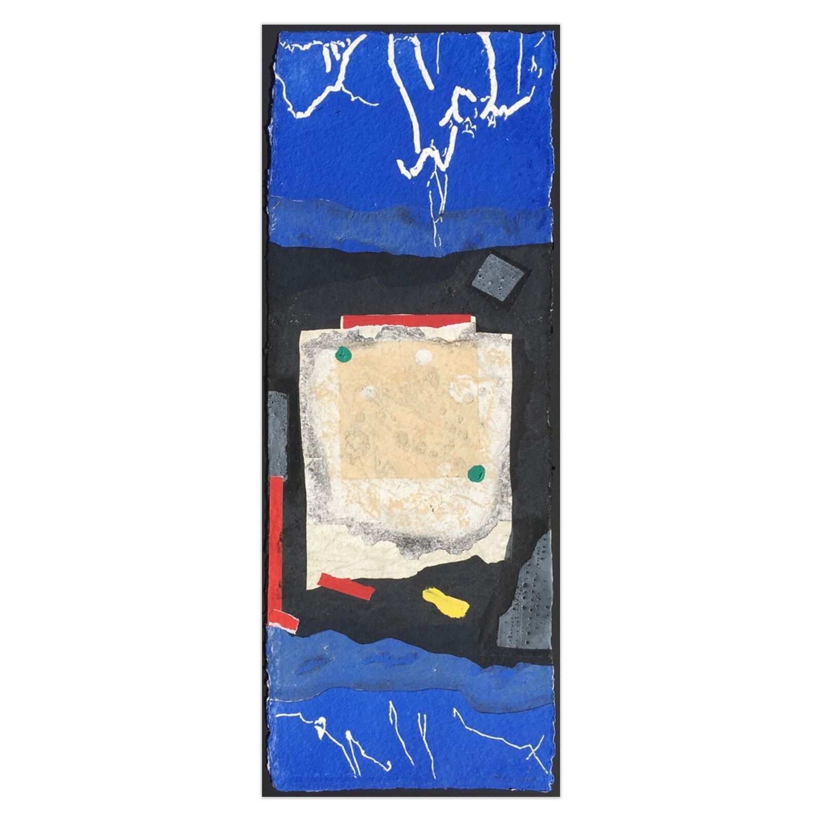 Perrotte Lionel Gesigneerde Carborundum Ets Les Quatre Couleurs Bleu 1995