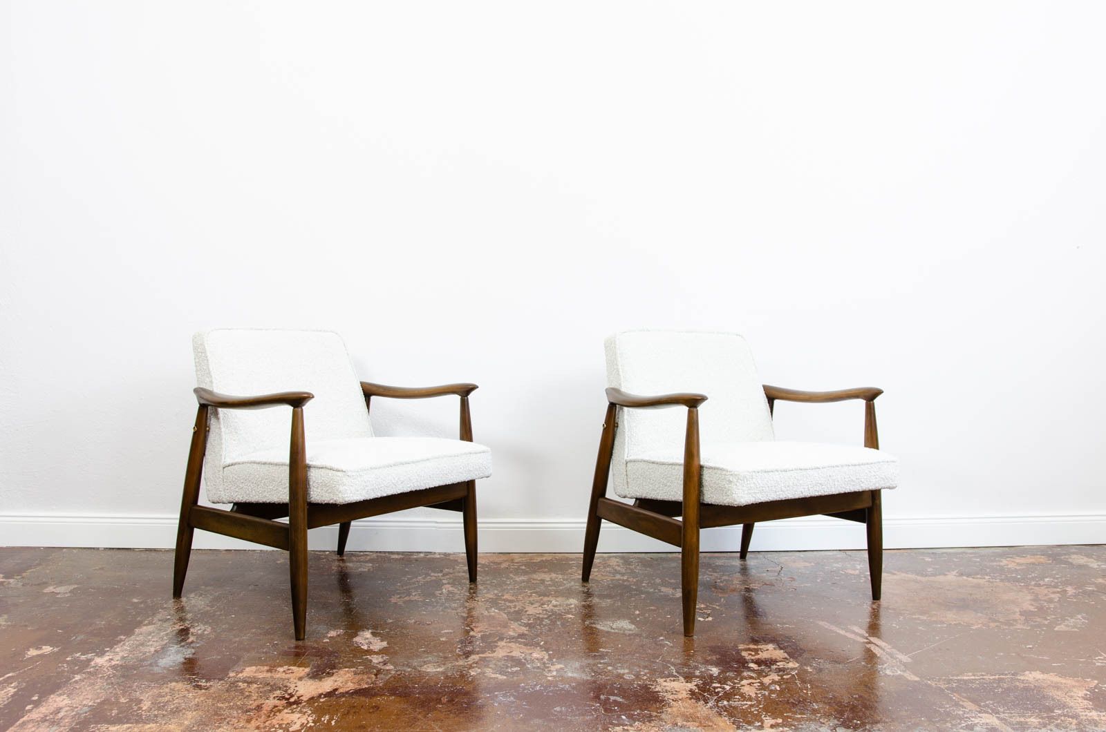 Furniture Pair Of Armchairs, Gfm 87 By Juliusz Kędziorek, Poland, 1960's photo