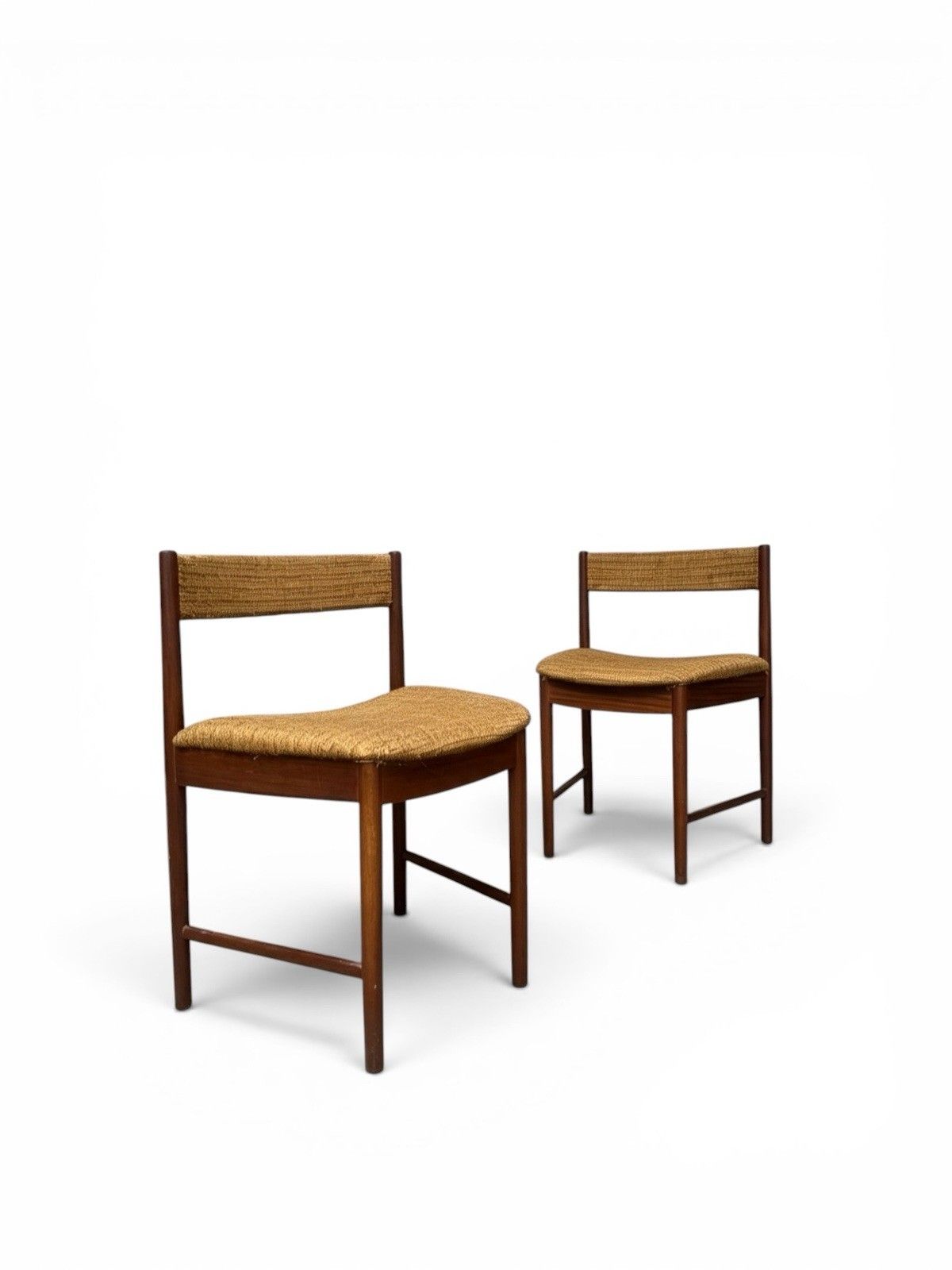McIntosh Teak Oval Dining Table And Matching Six Dining Chairs Space Saver Rare photo Furniture