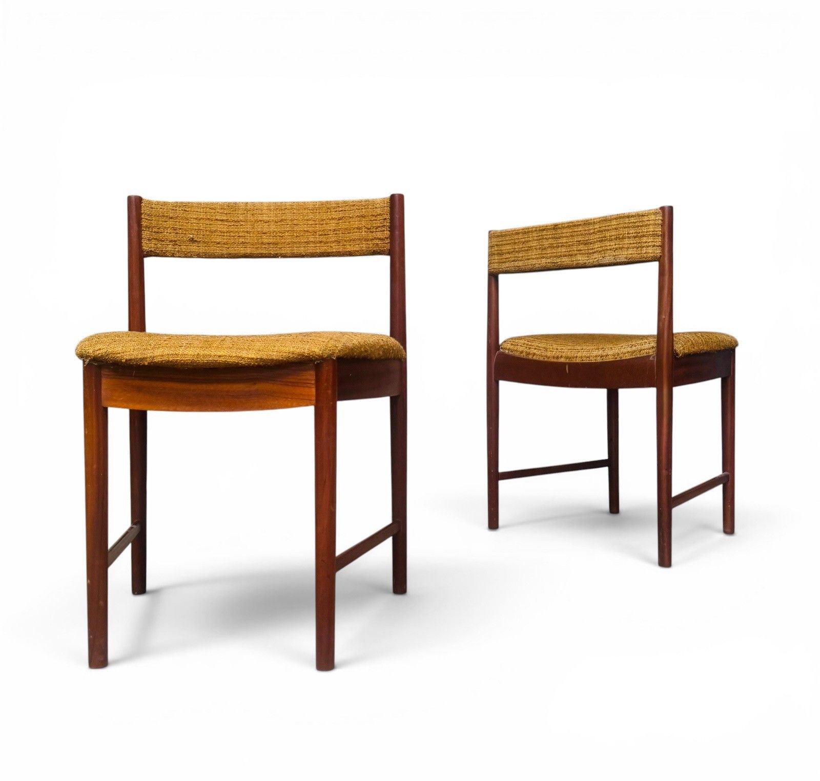 McIntosh Teak Oval Dining Table And Matching Six Dining Chairs Space Saver Rare photo vinterior