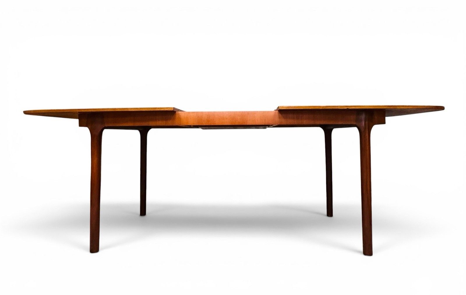 995.0 McIntosh Teak Oval Dining Table And Matching Six Dining Chairs Space Saver Rare photo