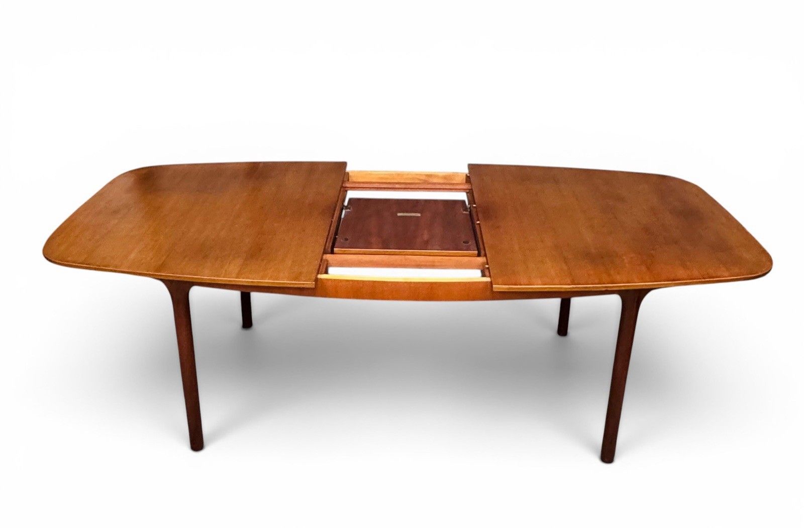 photo vinterior McIntosh Teak Oval Dining Table And Matching Six Dining Chairs Space Saver Rare