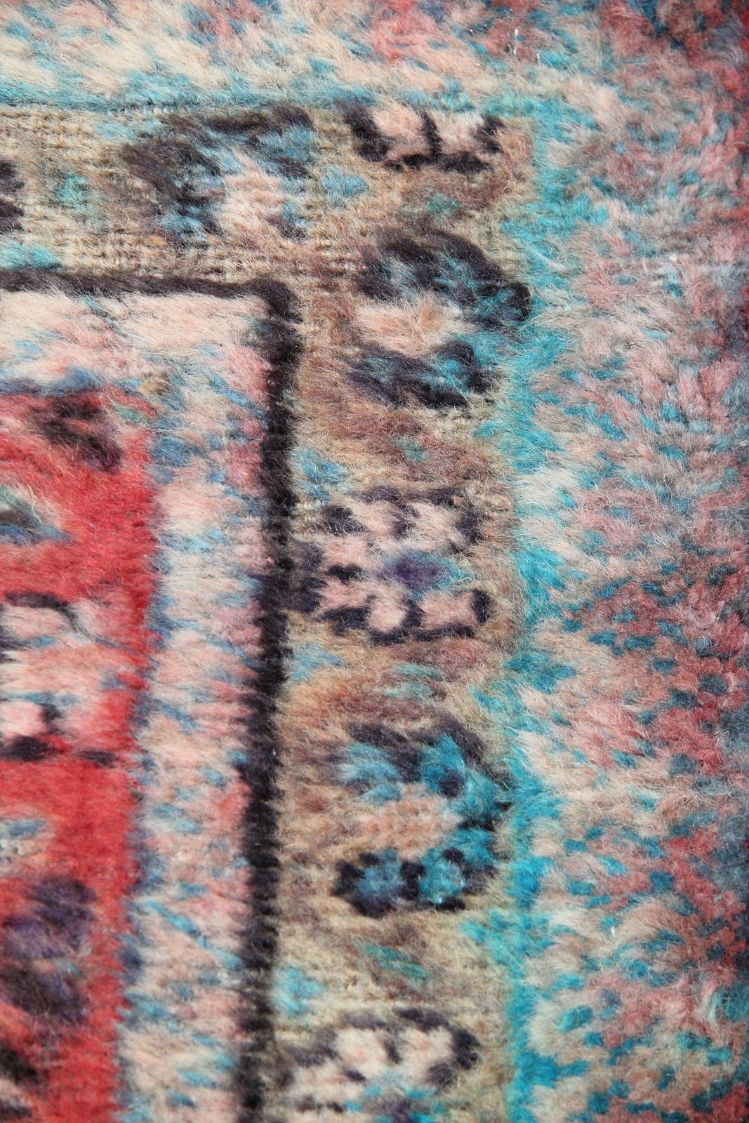 Traditioneel wollen loperkleed, handgeweven tapijt, oosters rood trapkleed photo 900.0