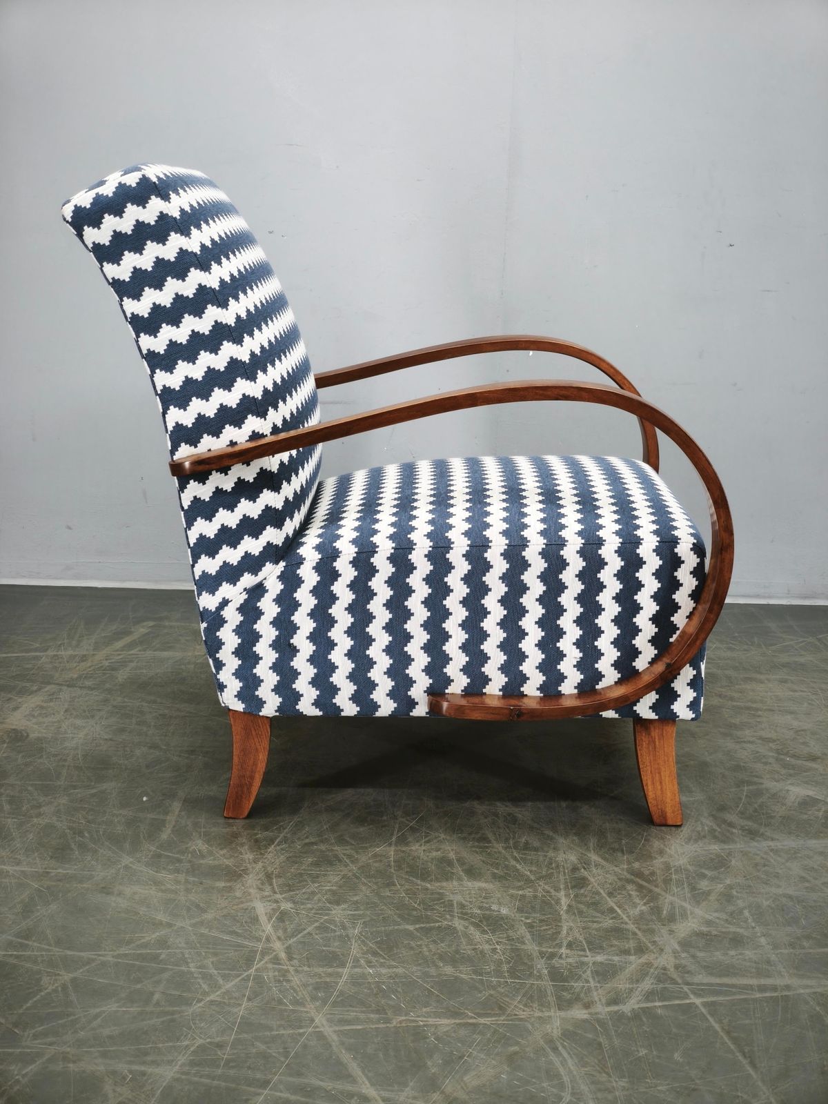 Fauteuil Art Deco Jindřich Halabala, Tchécoslovaquie, années 1940 photo Mobilier