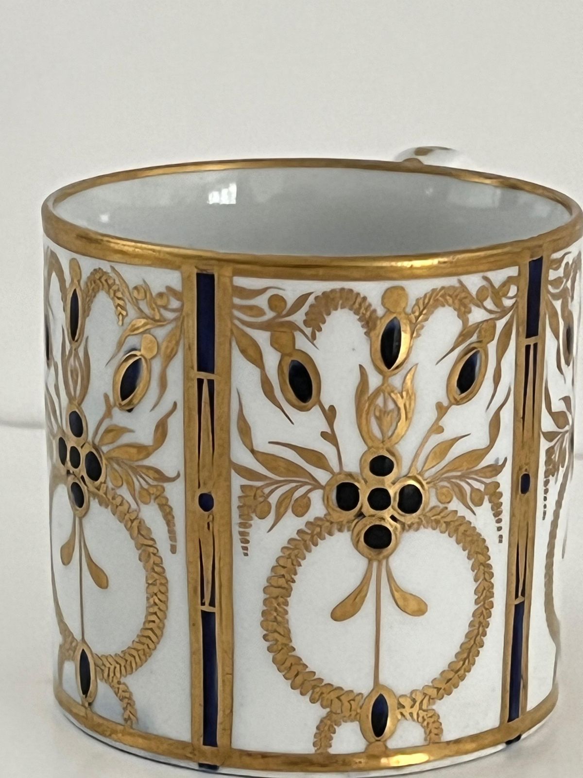 Vroeg Minton porseleinen koffiekopje, handgeschilderd patroon 53, Engeland, ca. 1805 photo 225.0