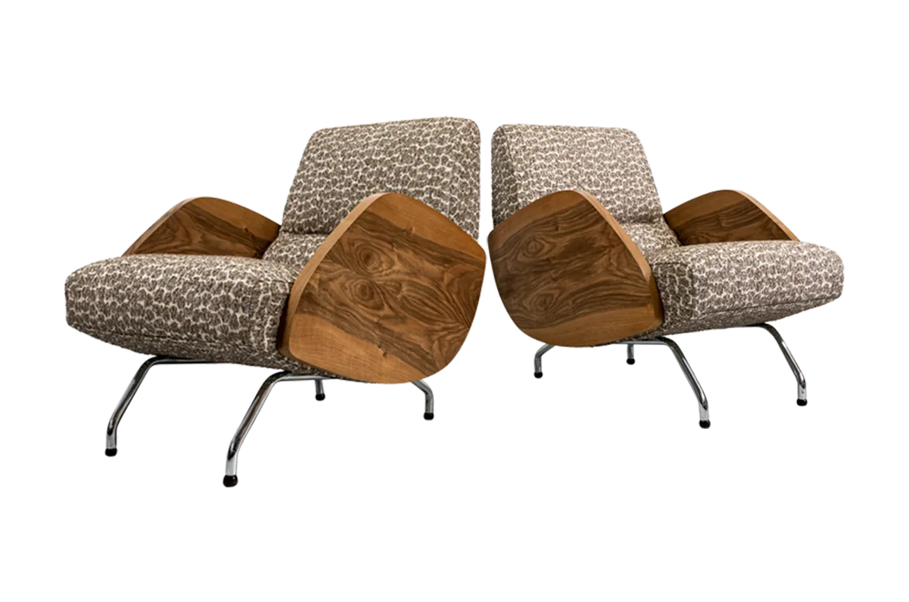 Model "360" Armchairs By Janusz Różański, Poland, 1950s, Set Of 2