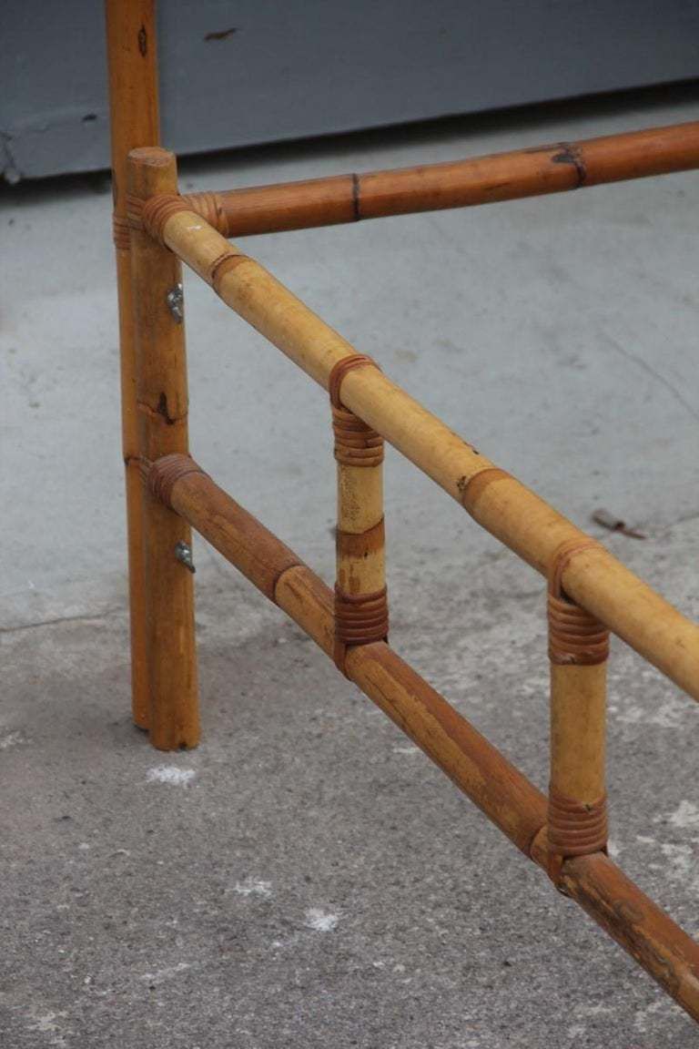 photo furniture Midcentury Bed In Bamboo And Vienna Straw Italian Design 1950s
