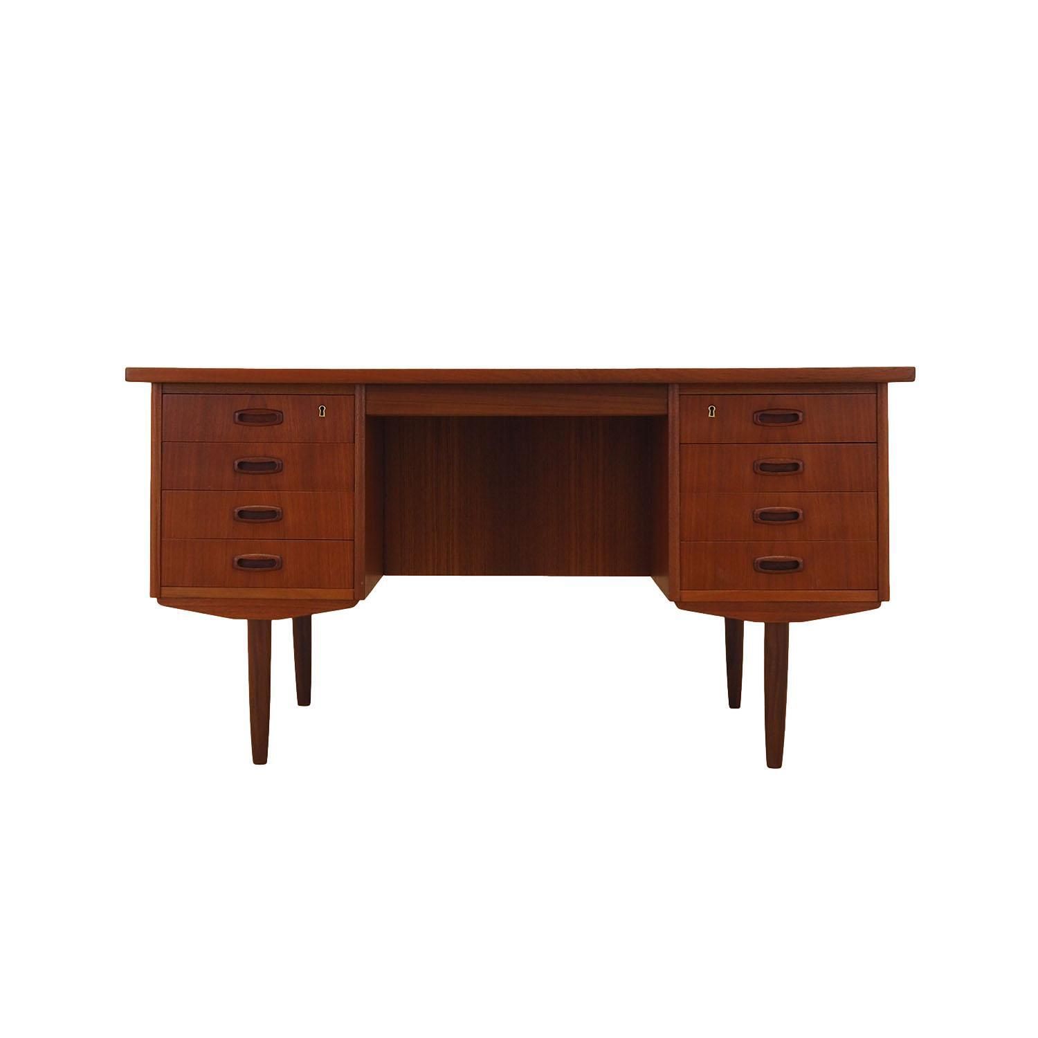 Teak Desk, Danish Design, 1970s, Made In Denmark