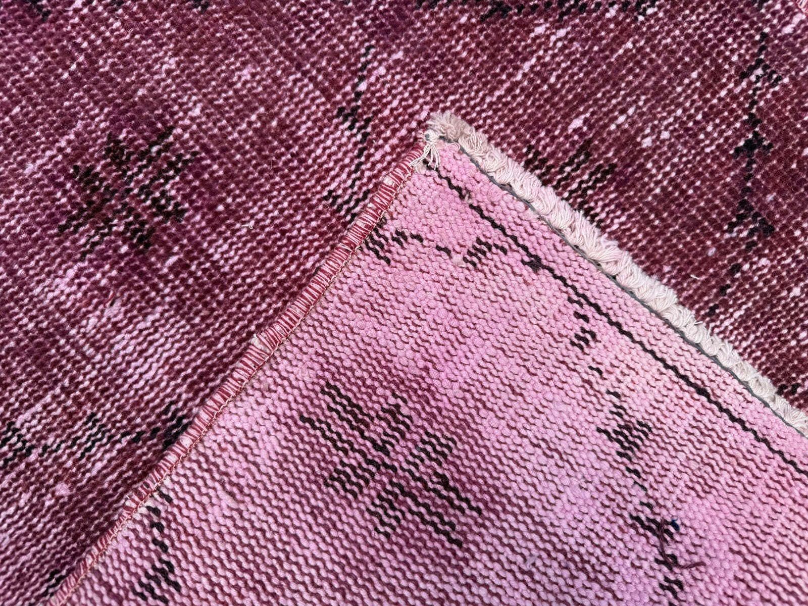 Vintage Turkse smalle loper 61x225 cm wol, met gebruikssporen, overdyed 2562 photo vintage