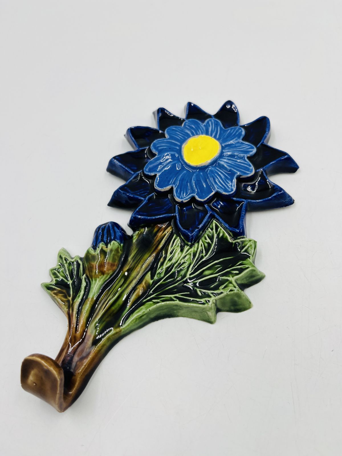 Belgische keramische bloemenhaak van André Bayer photo vintage