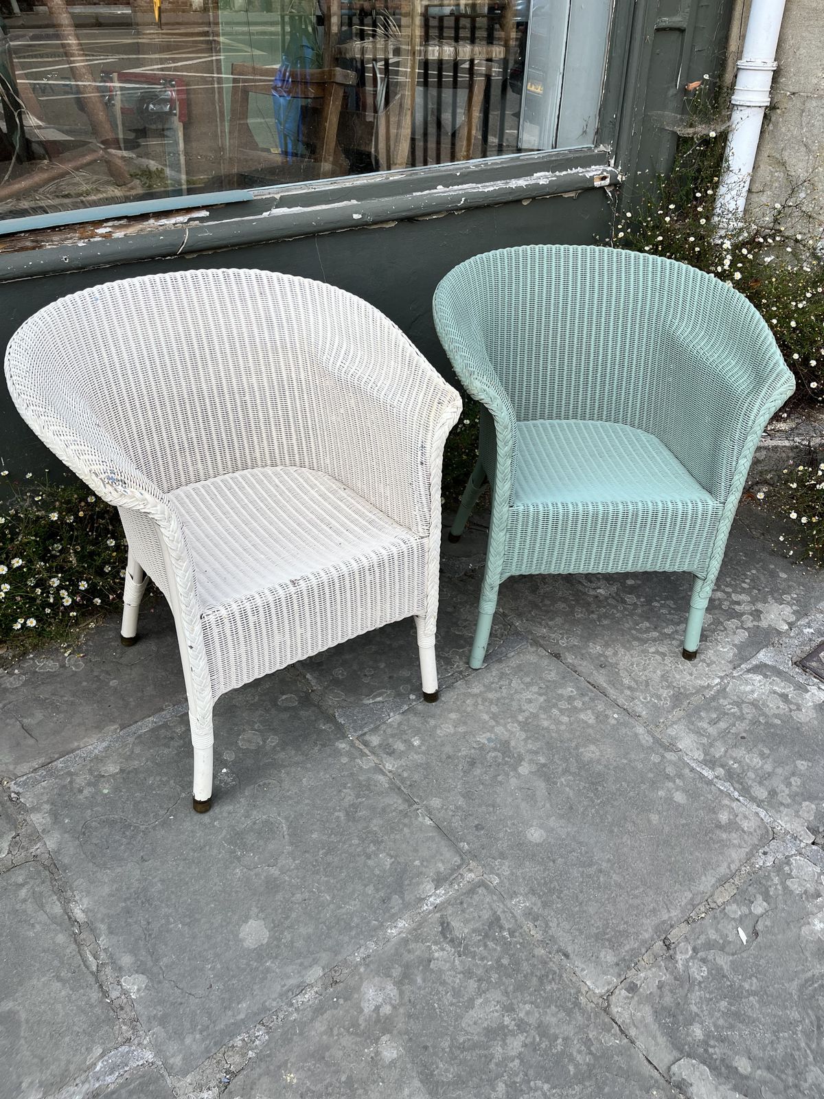 Green Lloyd Loom Woven Garden/ Bedroom Chair photo for sale