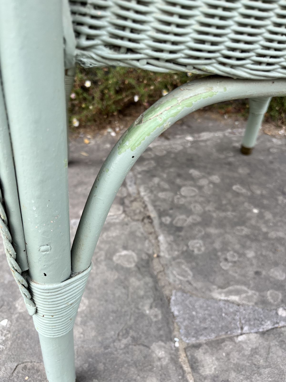 Furniture Green Lloyd Loom Woven Garden/ Bedroom Chair photo