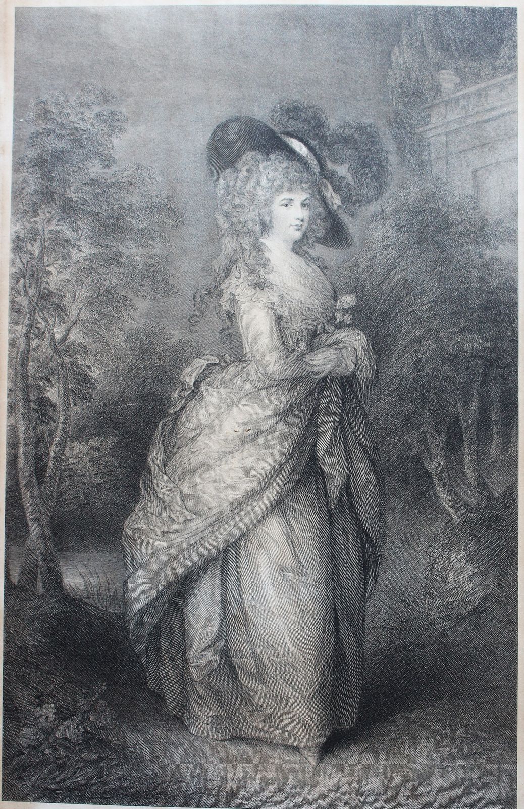 Portret van Georgiana Cavendish (née Spencer), Duchess of Devonshire door Robert Graves naar Sir Thomas Gainsborough. photo furniture