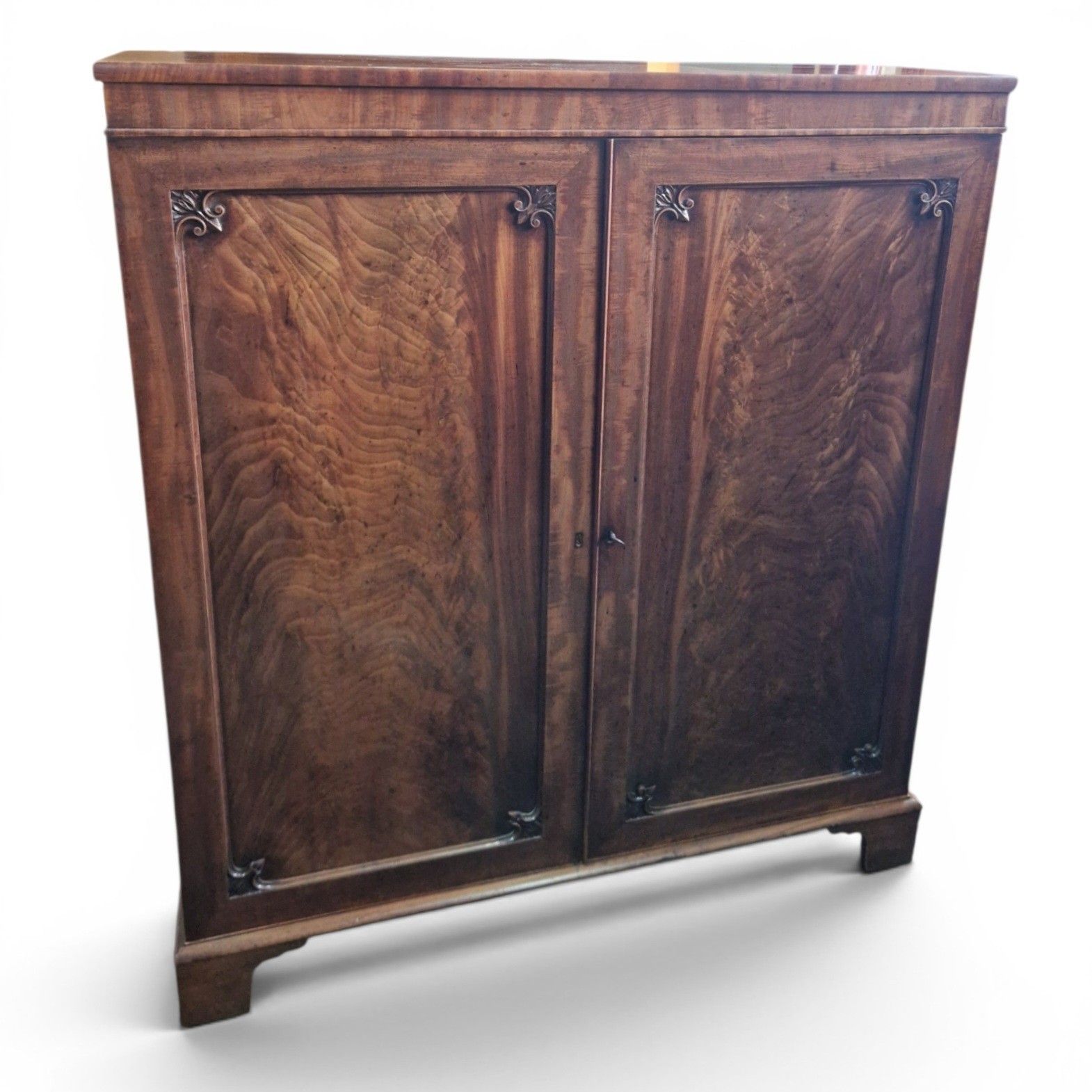 Antique Victorian Mahogany Bookcase Cabinet Cupboard Adjustable Shelves photo Furniture
