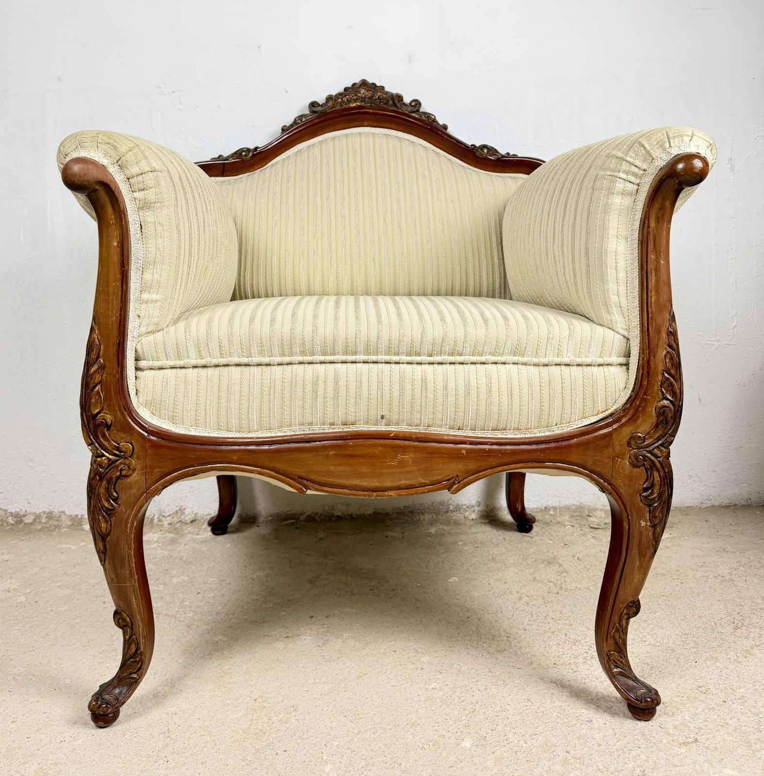 Pair Of French Louis XV Style Armchairs, 1960s photo vintage