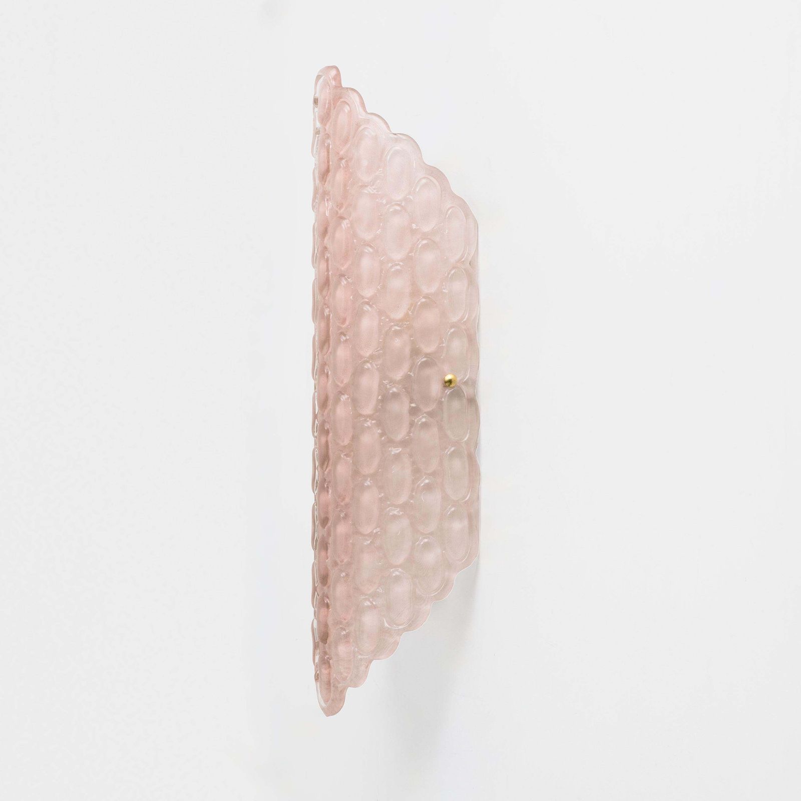 Pair Of Pink Murano Glass Wall Sconces With Textured Relief photo Art