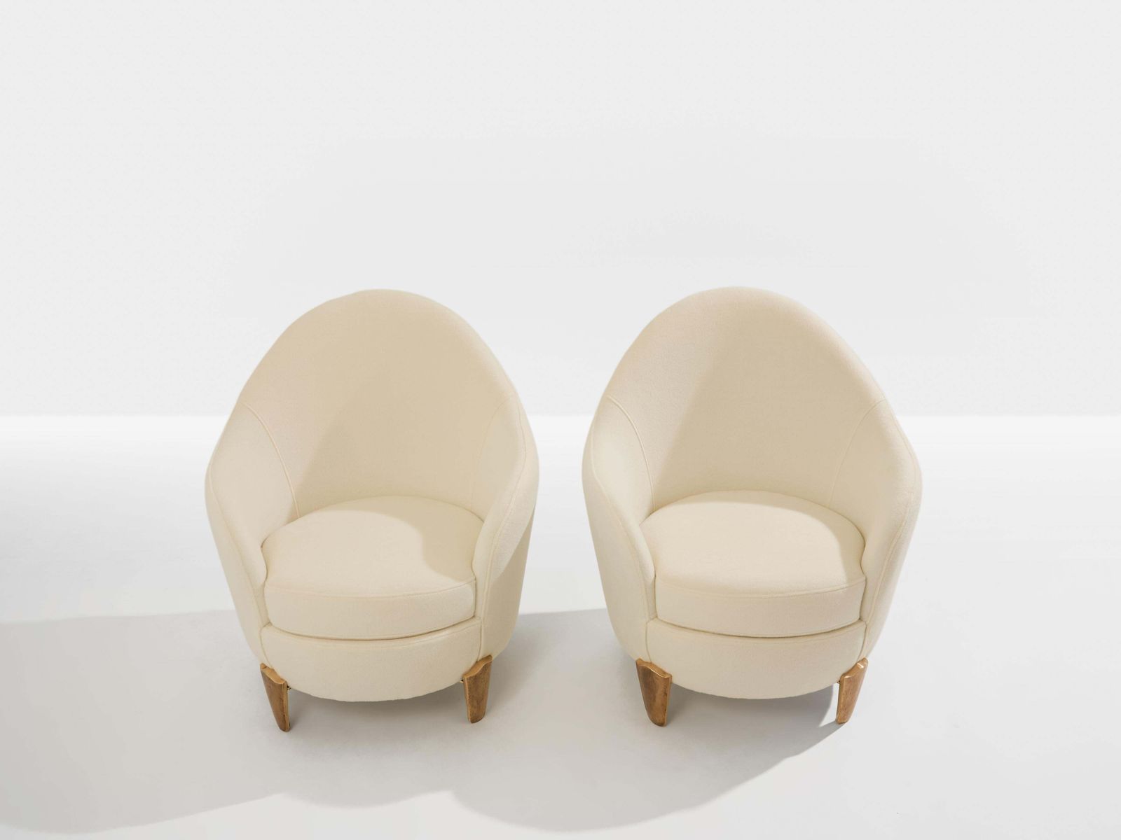 Furniture Garouste & Bonetti Koala Armchairs Bronze Alpaca Velvet 1995 photo