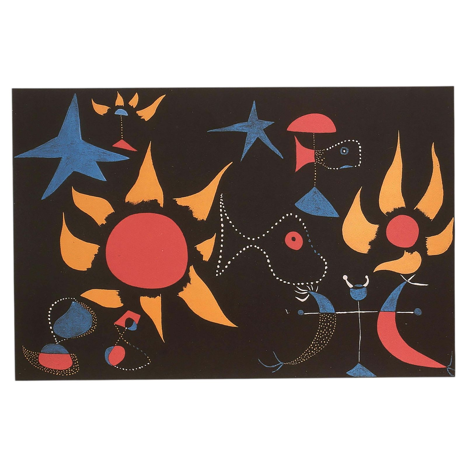 Joan Miro 'Self Portrait II' Offset Lithograph Numbered Framed