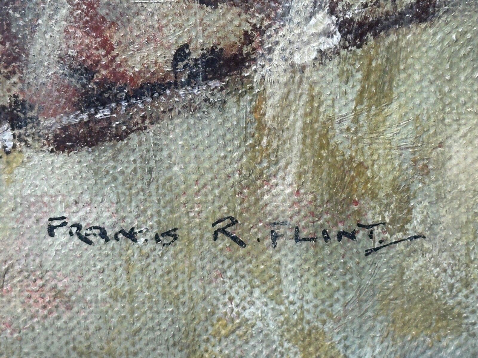 Oil Painting Military Battle Kam Dakkha 2nd Afghan War Signed By Francis Russell Flint photo Art