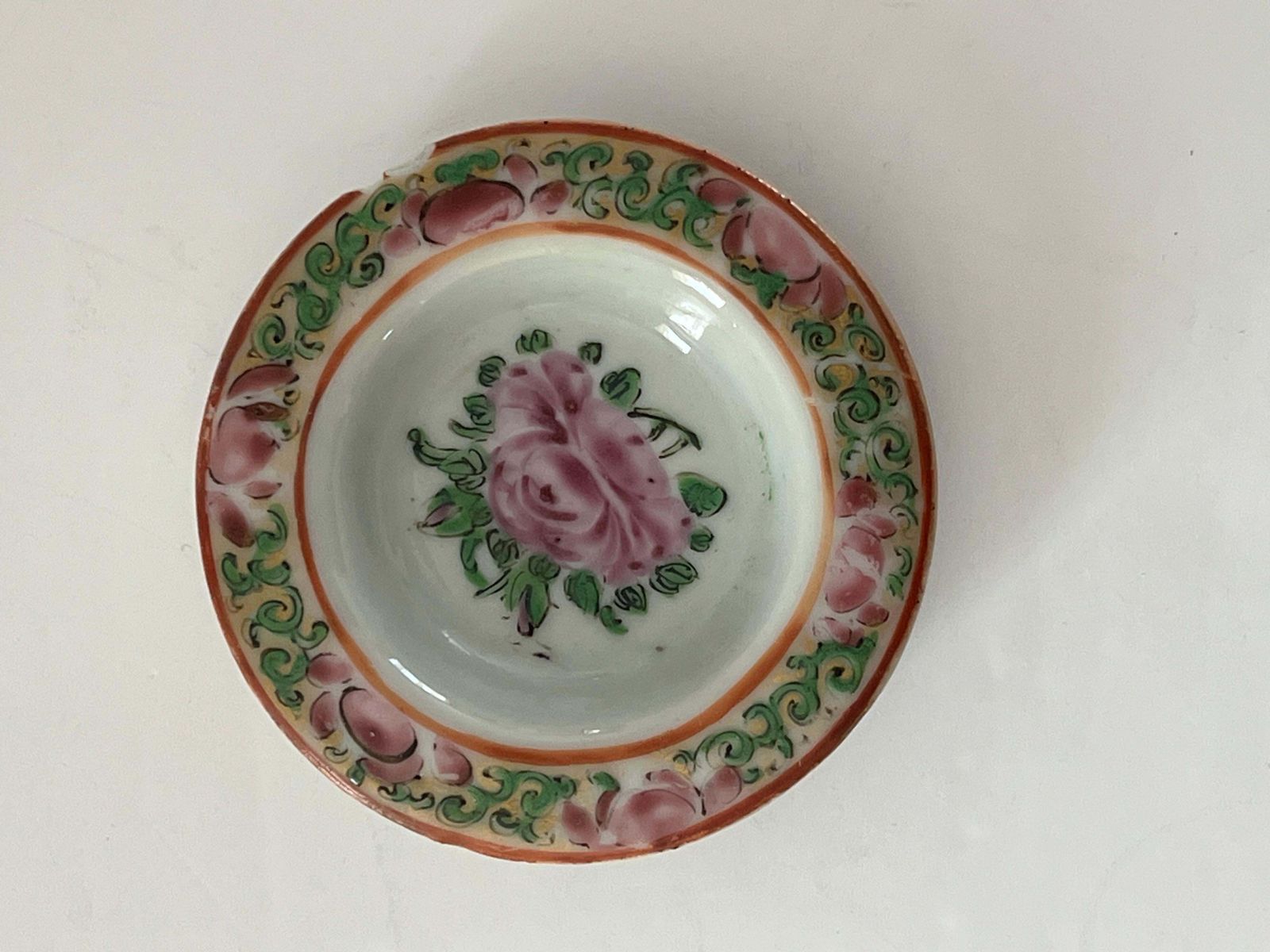 571.0 Chinese exportporselein theepot Rose Medallion, handgeschilderd, Qing ca. 1810 photo
