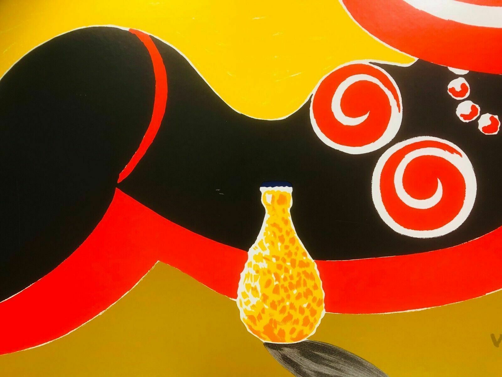 photo vintage Bernard Villemot, ca. jaren 1980 – Orangina – Vintage poster, op linnen gemonteerd op canvas